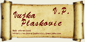 Vujka Plasković vizit kartica